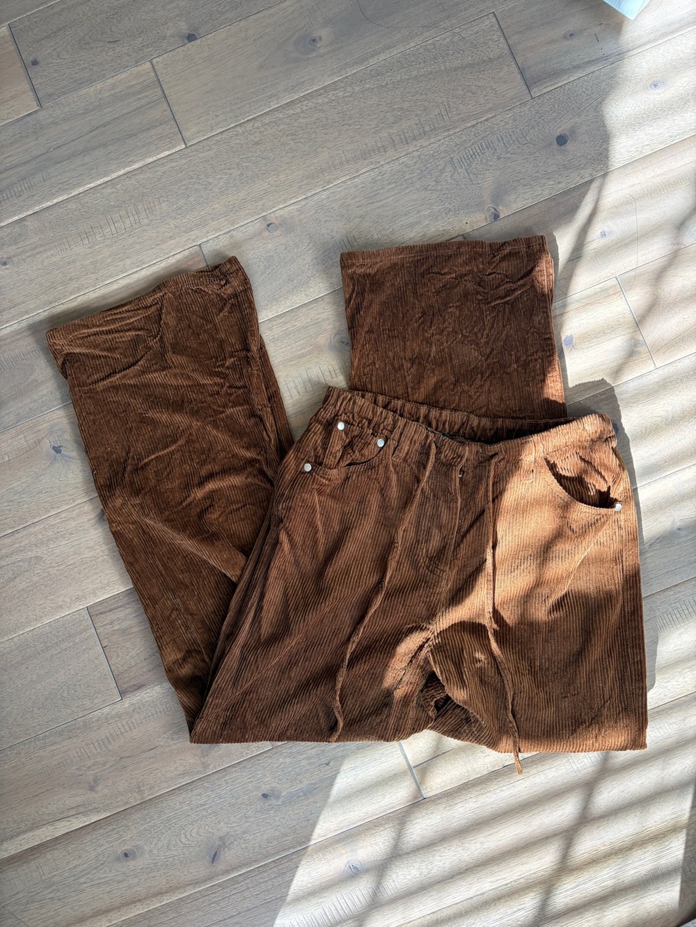 Christian Lacroix Brown Wide Leg Corduroy Pants 100% Cotton XS